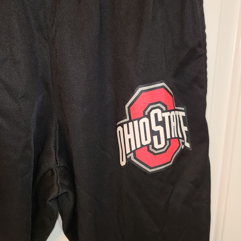 Ohio State Buckeyes Varsity OSU Warm Up Fleece Pants Medium Side Slit‎ Pockets